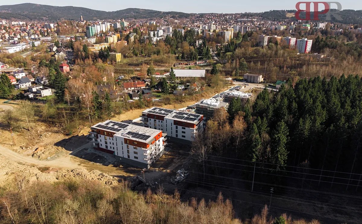 Letecký pohled na Rýnovice a Jablonec nad Nisou